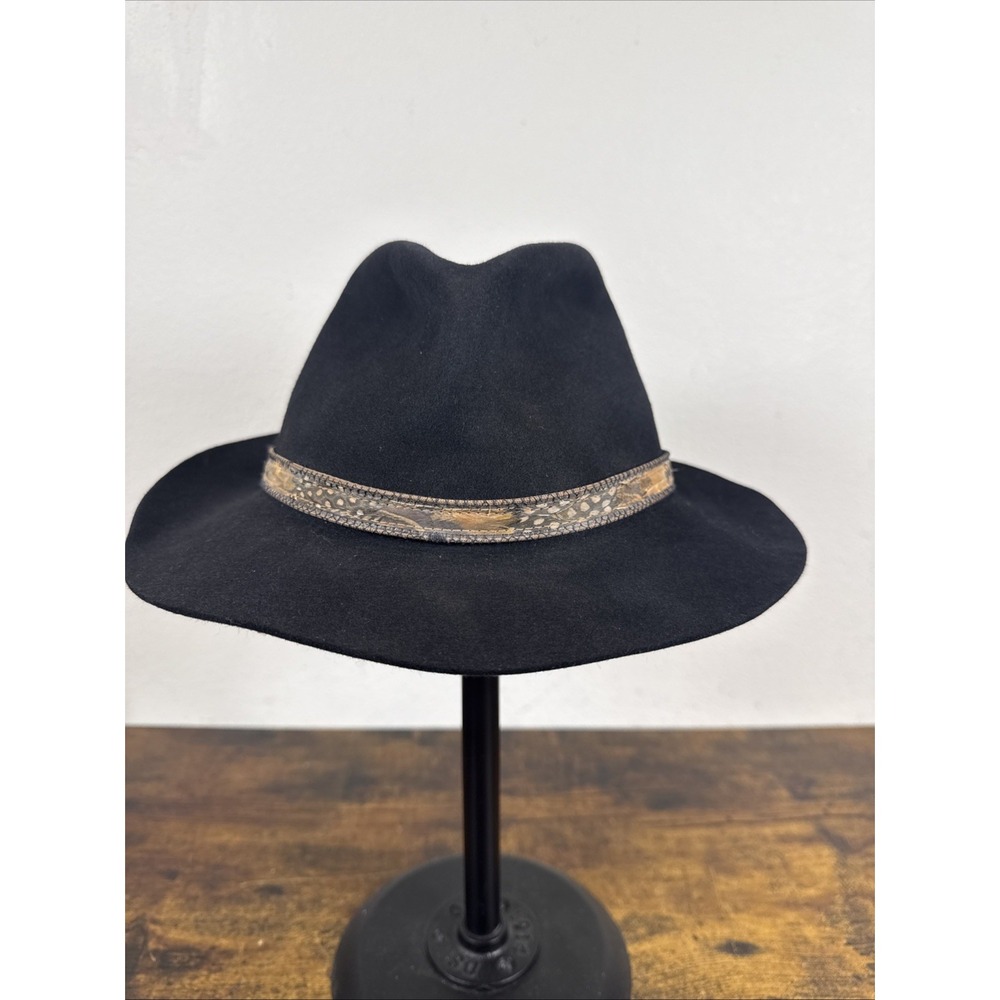 Beaver Hat Co Fedora 7 1/4 Black Briar Shoppe Eugene OR Custom Vintage - Read